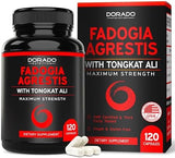 Fadogia Agrestis and Tongkat Ali Supplement Performance Blend - (120 Capsules) - [Maximum Strength] - Strength, Drive, Athletic Performance & Muscle Mass - Gluten Free, Non-GMO, Vegan Capsules