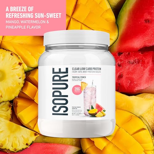 Isopure Infusions Whey Protein Isolate Powder - Tropical Punch (16 Servings)