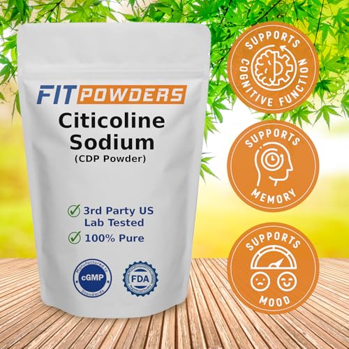Citicoline Powder (CDP Choline) 10g - Pure Cognitive Supplement for Memory & Learning