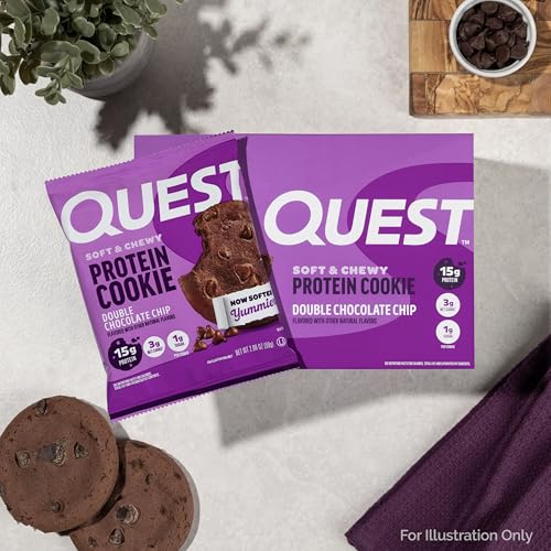 Quest Nutrition Double Chocolate Chip High Protein Cookies (12 Pack)