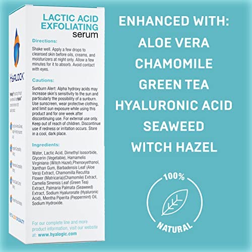 Hyalogic Spa Exfoliating Lactic Acid Serum with Hyaluronic Acid (0.47 fl oz)