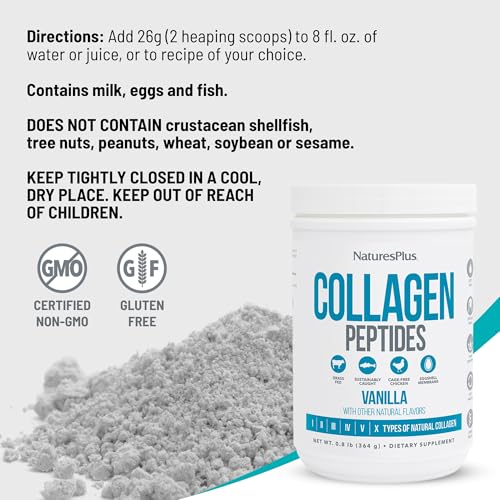Nature's Plus Collagen Peptides Vanilla Powder - 0.8 lb (364 g)