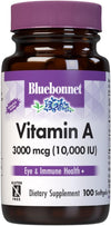 Bluebonnet Nutrition Vitamin A 10,000 IU Vision, Immune & Skin 100 Softgels