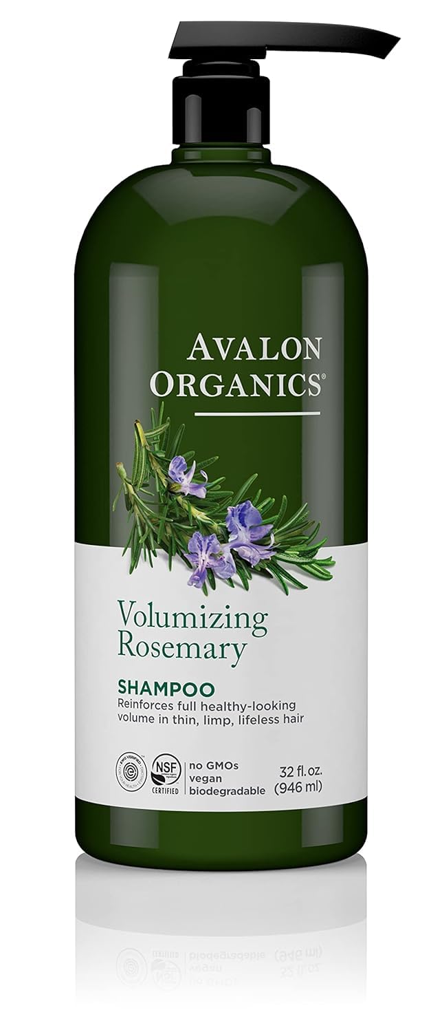 Avalon Organics Rosemary Volumizing Shampoo, 32 fl oz for Body & Shine