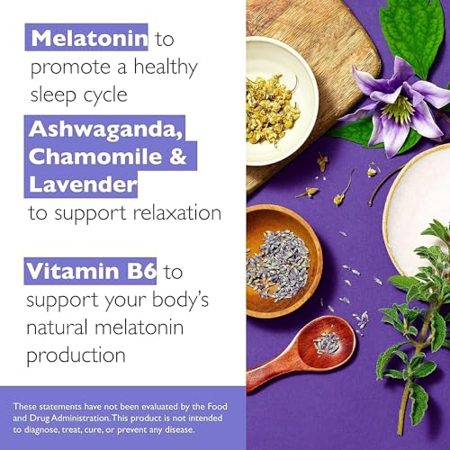 RESCUE PLUS Sleep & Stress Support Gummies with Melatonin & Ashwagandha, 60 Count