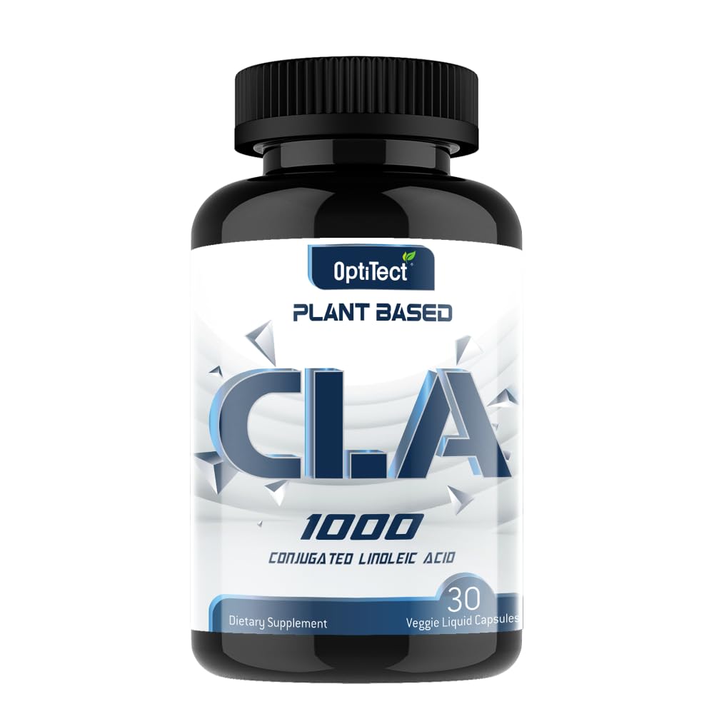 OptiTect CLA 1000mg Plant-Based - 30 Vegan Liquid Capsules | Muscle Mass & Linoleic Acid Support
