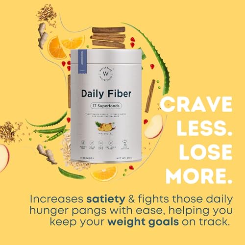 Daily Fiber Organic Prebiotic Digestive Fiber Pina Colada - 30 Servings Gut Health