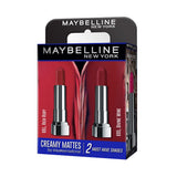 Maybelline New York Matte Lipstick - Pack of 2 - Rich Ruby & Divine Wine - Creamy Matte Finish - 5 g Each