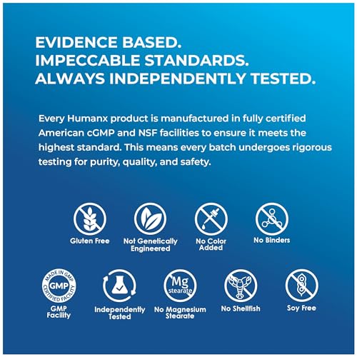 HUMANX Lactobacillus Gasseri & Reuteri Probiotic - 20 Billion CFU with Organic Prebiotics - USA Made - Non-GMO