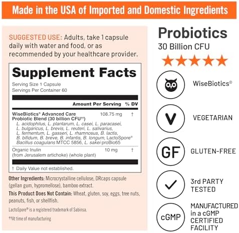 NatureWise, Max Care Probiotics, WiseBiotics Delayed Release, 60 Capsules