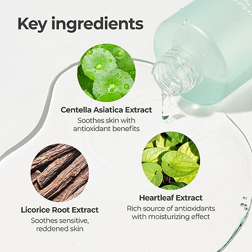 numbuzin No.1 Pure-Full Calming Herb Toner for Acne-Prone & Sensitive Skin – Centella Asiatica, Heartleaf & Licorice Root for Breakouts, Redness & Blackhead Control (10.14 fl. Oz)