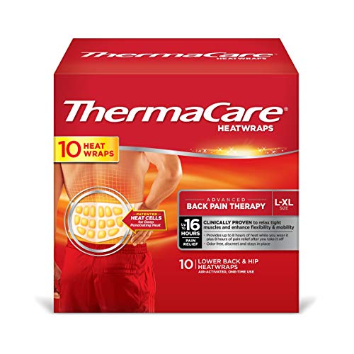 ThermaCare X/XL Heat Wraps for Neck & Back Pain - 10 Count Portable Patches