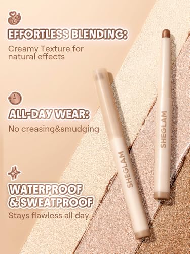 SHEGLAM Creamsicle Eyeshadow Stick in Shimmer-Solstice - Lightweight, Buildable Formula