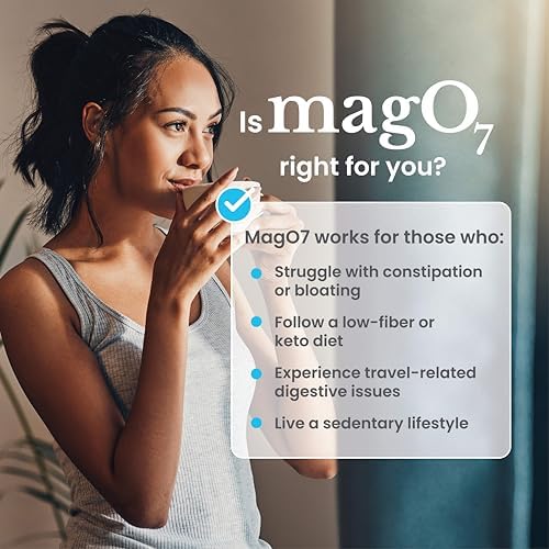 nbpure MagO7 - Natural Colon Cleanse & Detox - Occasional Constipation Relief, Stool Softening, & Bloating Support for Men & Women - Ozonated Magnesium Oxide, 90 Capsules