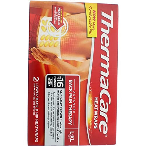 ThermaCare Lower Back & Hip HeatWraps - 8-Hour Relief, Size 2 Count