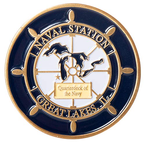 Artisan Owl Naval Station Great Lakes Challenge Coin – Collectible Military Gift