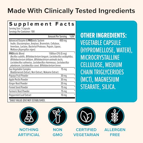 Zenwise Health Digestive Enzymes with Probiotics & Prebiotics (100 Count)