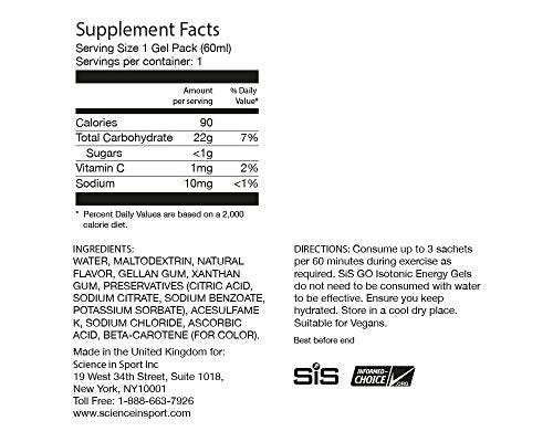 Science in Sport SIS Isotonic Energy Gel - Tropical, 2 Fl Oz (Pack of 6)