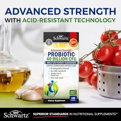BioSchwartz Daily Probiotic - 40 Billion CFU for Gut Health | Probiotics for Men & Women
