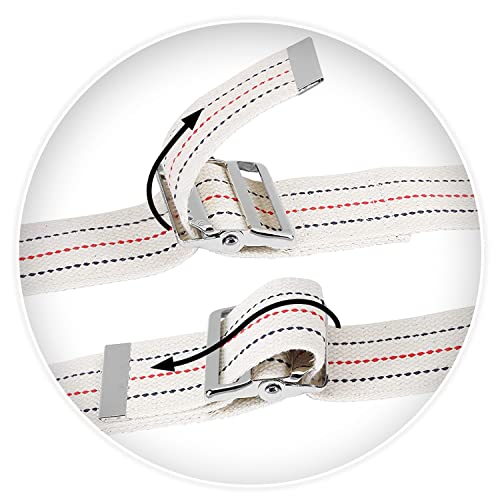 ASA TECHMED Gait Belts for Seniors - 60" Beige Caregiver Lifting Belt with Quick Release Buckle - Standing Assist Aid for Elderly Care