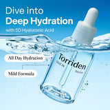 Torriden DIVE IN Hyaluronic Acid Serum 50ml - Deep Hydration Korean Facial Serum with Panthenol & Allantoin
