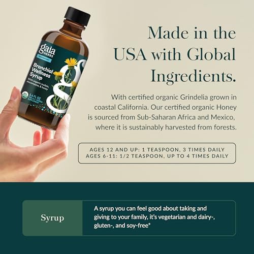 Gaia Herbs Bronchial Wellness Syrup - Immune & Lung Support (5.4 fl oz)