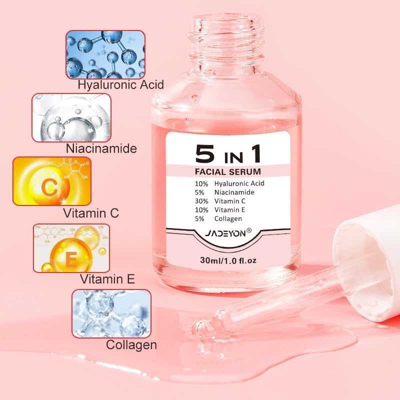 Hyaluronic Acid Serum with Niacinamide & Vitamins C+E - Anti-Aging Hydrating Face Serum & Facial Oil