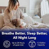 Vicks Warm Steam Vaporizer with Nightlight - 1.5 Gallon Humidifier