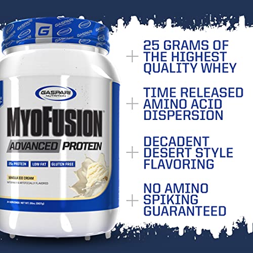 Gaspari Nutrition MyoFusion Advanced Protein Blend Vanilla Ice Cream 4 lbs - Multi-Phase Protein Matrix