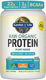Organic Vegan Protein Powder Unflavored Protein Powder Garden Of Life 22g Plant Based Protein Bcaas Organic Protein Powder With Probiotics Enzymes Non Gmo Gluten Free Lactose Free 1 2 Lb