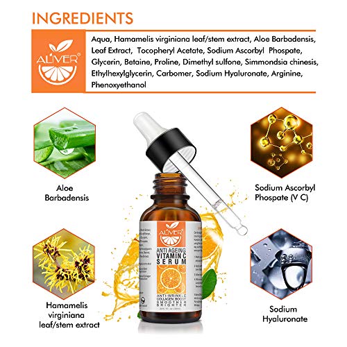 Vitamin C Serum with Hyaluronic Acid - Day & Night Anti-Aging Facial Serum