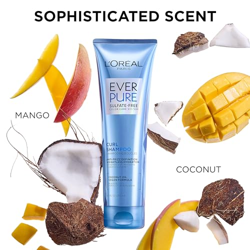 L'Oreal Paris EverCurl Sulfate Free Shampoo for Curly Hair with Coconut Oil - 8.5 Fl Oz
