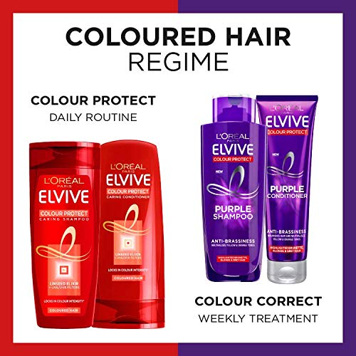 L'Oréal Elvive Colour Protect Anti-Brassiness Purple Shampoo & Conditioner Set (200ml + 150ml)