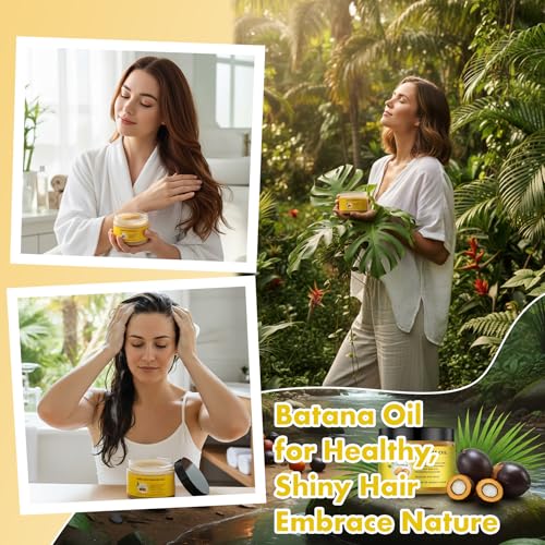 100% Raw Batana Oil - Organic Hair Oil from Honduras for Deep Hydration & Hair Growth - 156.6ml (5.3 fl oz)