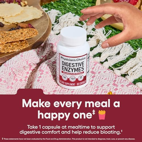 Physician's Choice Digestive Enzymes - Multi Enzymes with Organic Prebiotics & Probiotics