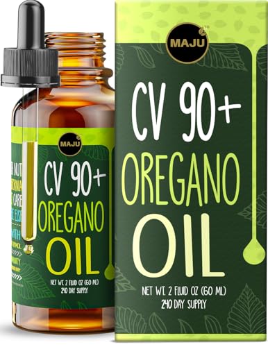 Maju Superfoods Oregano Oil Drops - 90%+ Carvacrol Wild Mediterranean Essential Oil Liquid 2 fl oz - Immune & Seasonal Support Supplement