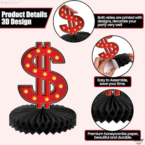 KatchOn Big Casino Centerpieces - 12 Pack Table Decorations for Las Vegas Theme Parties