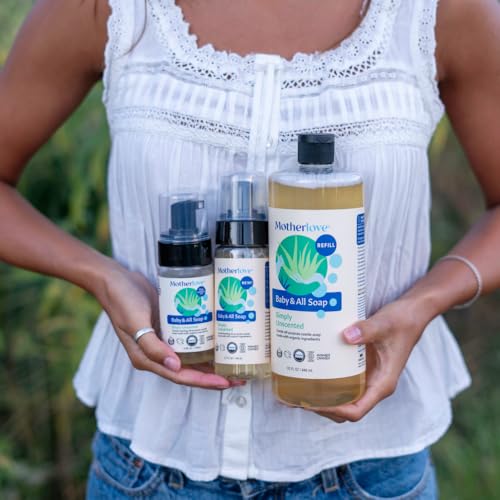 Motherlove Organic Baby & All Castile Soap - Simply Unscented Multi-Purpose Foam (32 oz)