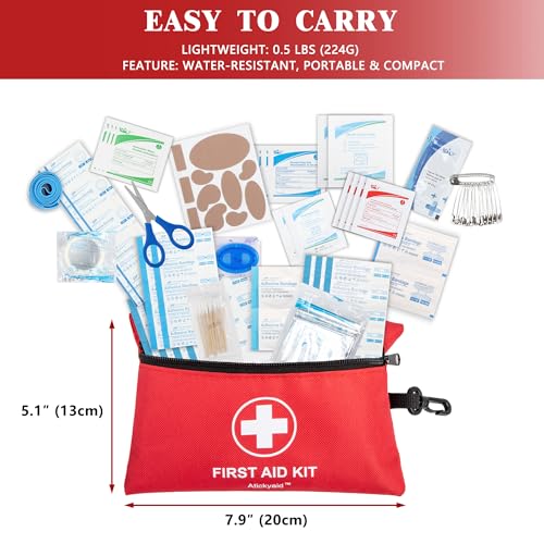 140 Piece Mini First Aid Kit - Portable Emergency Medical Kit