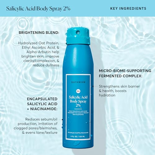 Naturium Salicylic Acid Body Spray - Blemish Fights, Pore Treatment, Niacinamide