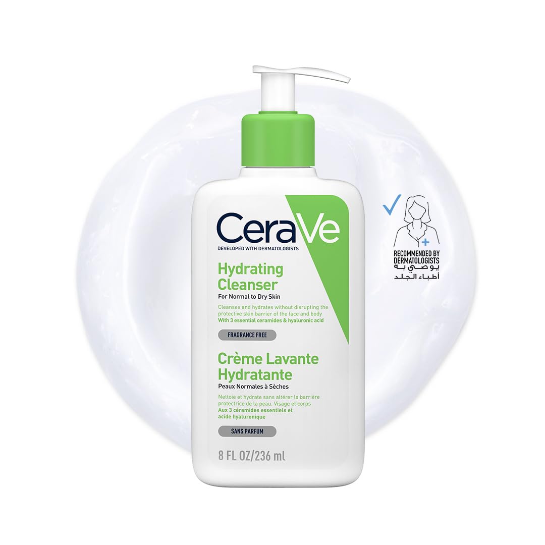 Cerave Hydrating Facial Cleanser for Normal to Dry Skin with Hyaluronic Acid 236ml