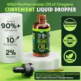 Maju Superfoods Oregano Oil Drops - 90%+ Carvacrol Wild Mediterranean Essential Oil Liquid 2 fl oz - Immune & Seasonal Support Supplement
