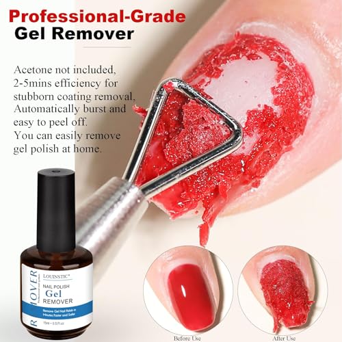 Gel Nail Polish Remover - Fast No-Soak Formula, Low Odor & Safe for Natural Nails