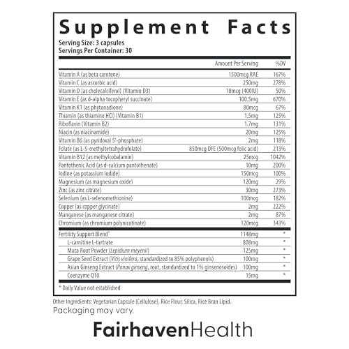 Fairhaven Health FertilAid for Men Capsules - 90 Count