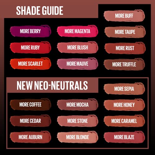 Maybelline Color Sensational Ultimatte Matte Lipstick - More Stone Rose Mauve - Non-Drying Intense Color