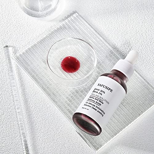AHA 30% + BHA 2% Peeling Solution - Exfoliating Chemical Peel for Face | Salicylic Acid Exfoliant | 1 oz