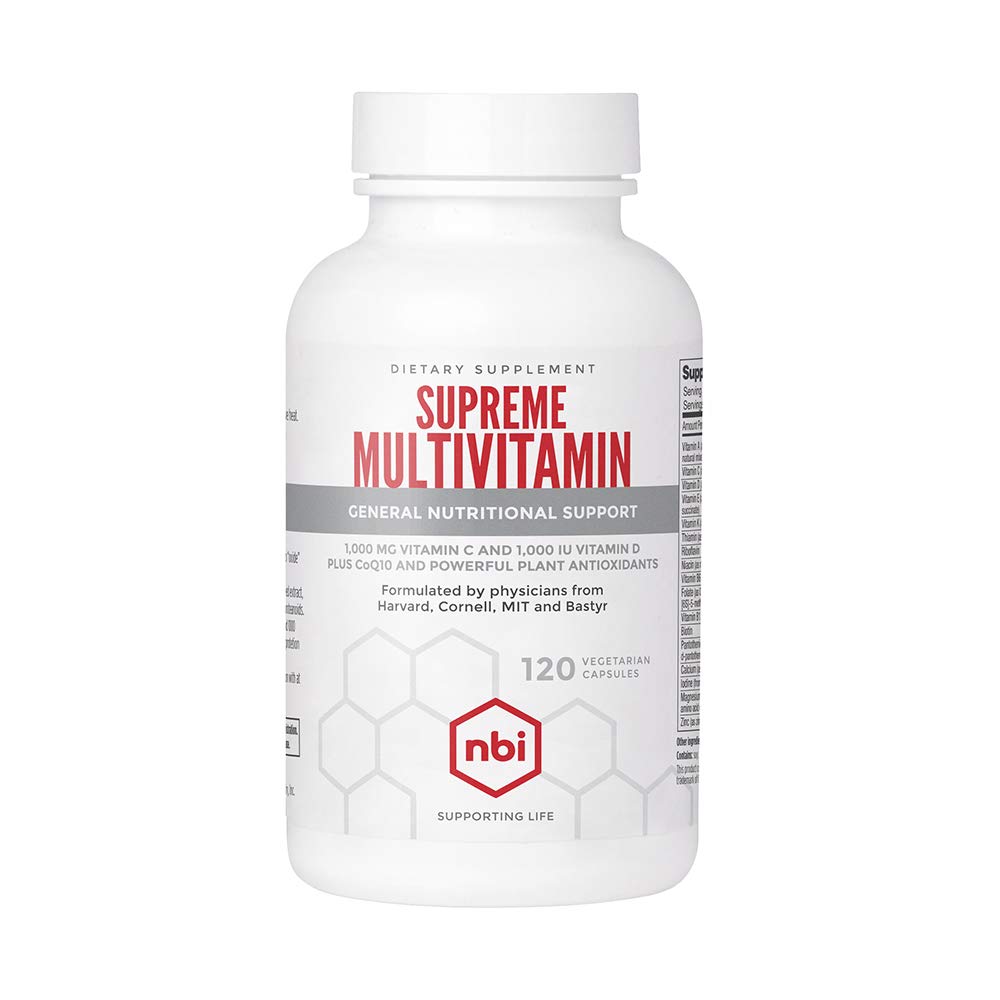 NBI Supreme Daily Multivitamin with Vitamin A, C, D, E, K, B6, and B12 - 120 Veggie Capsules