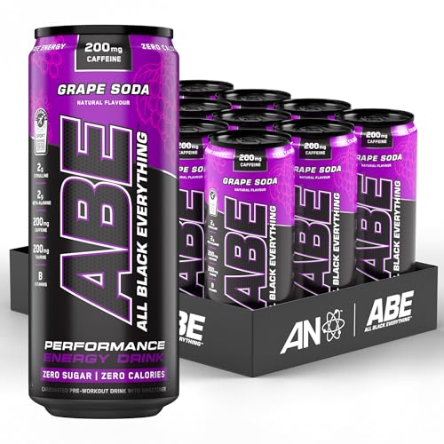 All Black Everything Pre-Workout Energy Drink - 12 Pack | American Grape