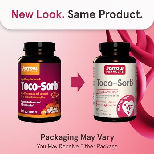 Jarrow Formulas Toco-Sorb Vitamin E - 60 Softgels - Antioxidant Powerhouse