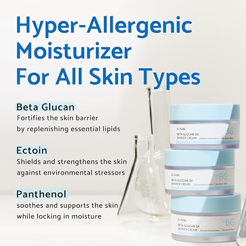 IUNIK BETA-GLUCAN BARRIER MOISTURIZER WITH SHEA BUTTER & PANTHENOL FOR DRY/SOFTENED SKIN